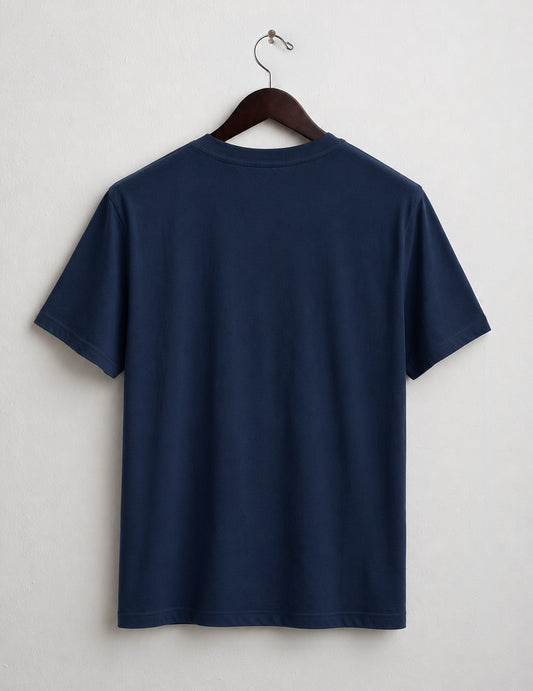 T-shirt girocollo con stampa effetto rovinato - back - 002