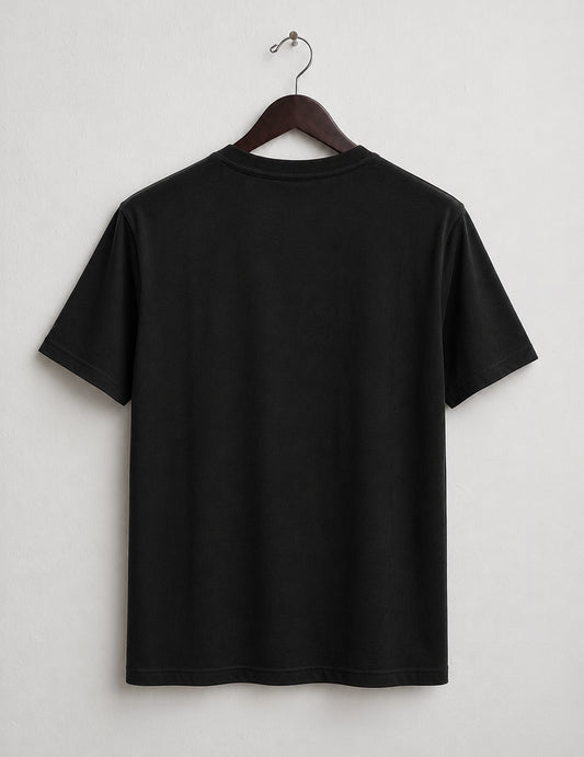 T-shirt girocollo con stampa effetto rovinato - back - 002