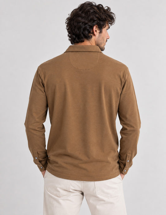 POLO CON DETTAGLI CHECK E CONTRASTO - back - 002