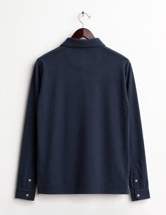 POLO CON DETTAGLI CHECK E CONTRASTO - back - 002