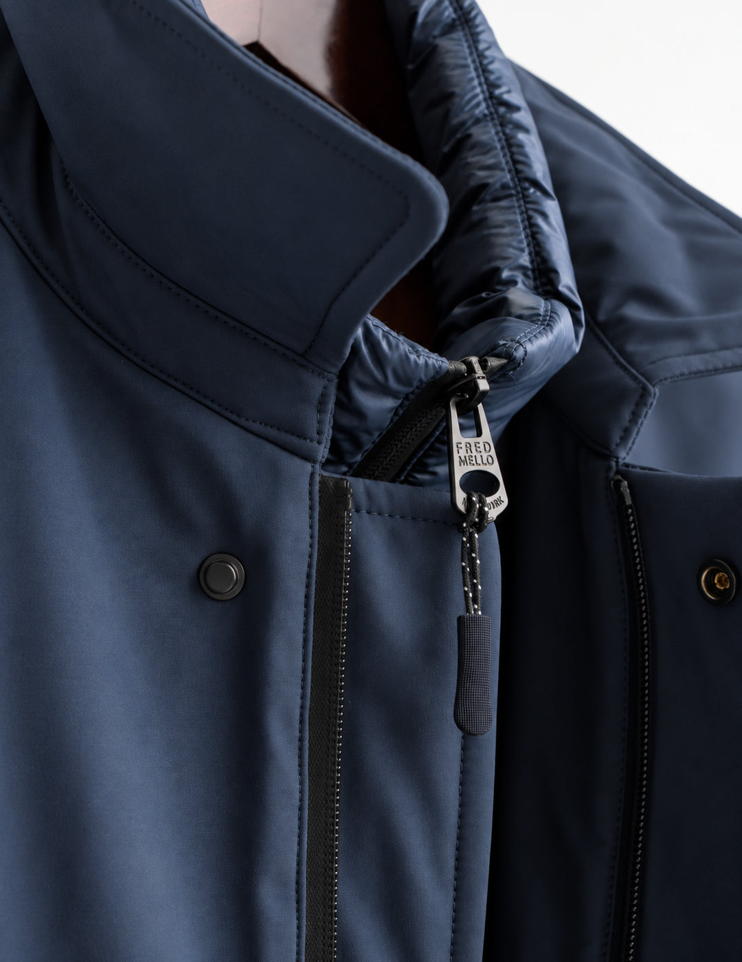GIUBBOTTO CON DAVANTINO IMBOTTITO STACCABILE uomo blue fm26w05ku cc-a0601 CAPOSPALLA GIUBBOTTO UNITO MAN