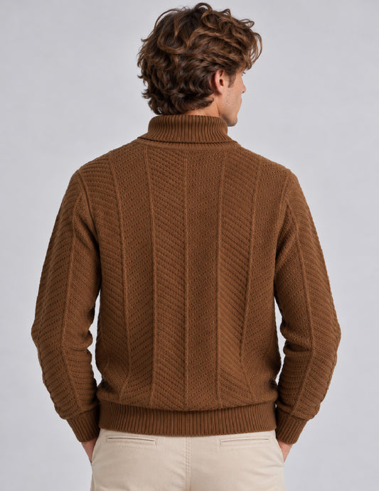 MAGLIA DOLCEVITA HERRINGBONE - back - 002