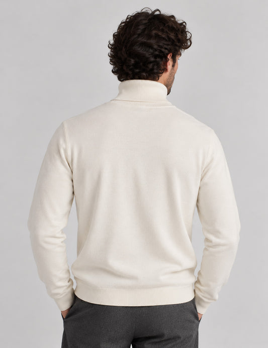 MAGLIA DOLCEVITA CON LAVORAZIONE A PUNTI - back - 002