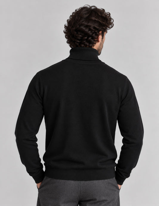 MAGLIA DOLCEVITA CON LAVORAZIONE A PUNTI - back - 002