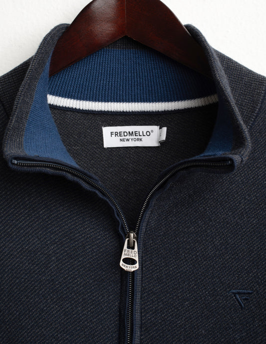 MAGLIA CAMIONER JACQUARD CON ZIP - back - 002