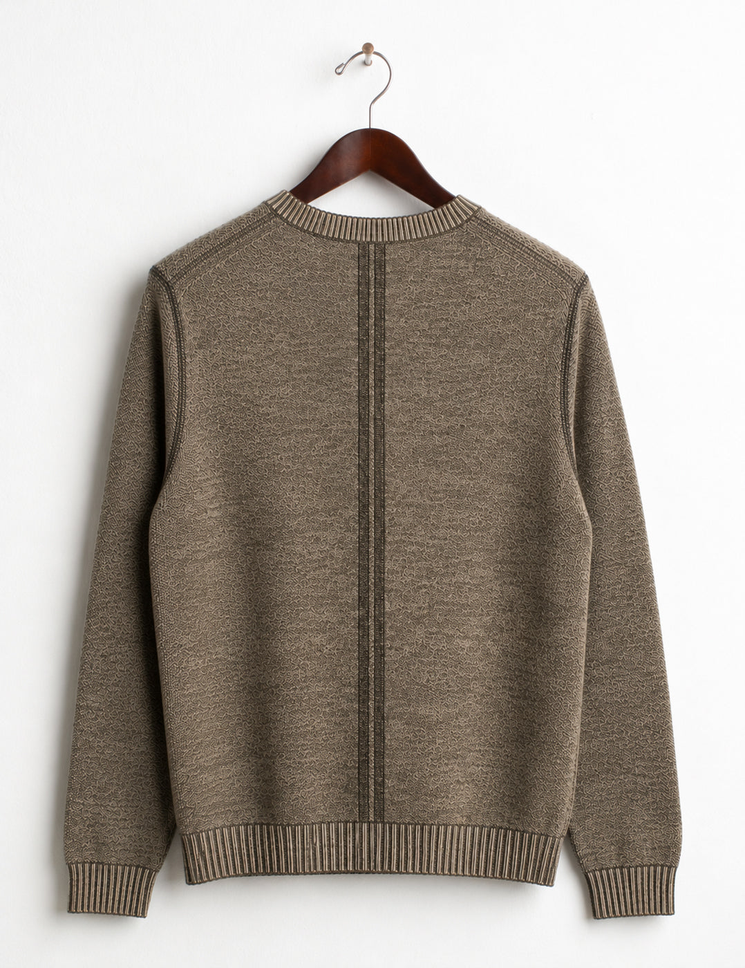 MAGLIA GIROCOLLO CON DETTAGLI VANISÉ uomo mud melange fm26w30mg cc-a0108 MAGLIA M/L G/C UNITO MAN