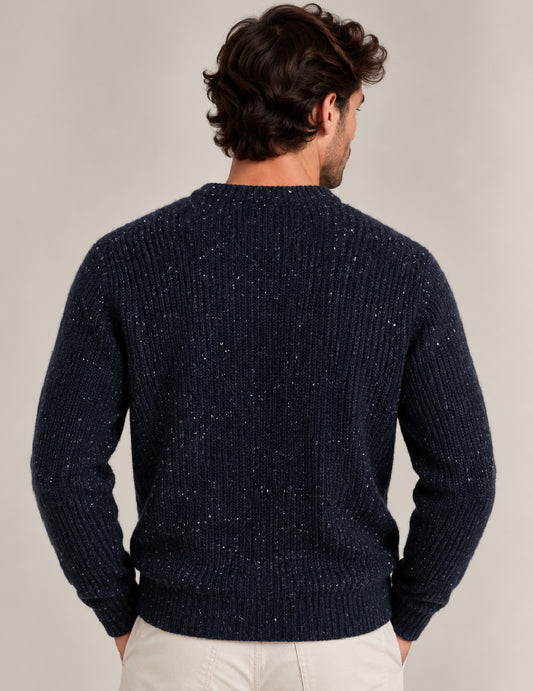MAGLIA GIROCOLLO IN FILATO BOTTONATO - back - 002