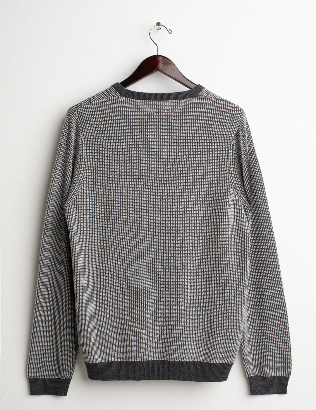 MAGLIA GIROCOLLO CON FANTASIA DI PUNTI A CONTRASTO uomo antracite melange fm26w45mg cc-a0953 MAGLIA M/L G/C FANTASIA MAN