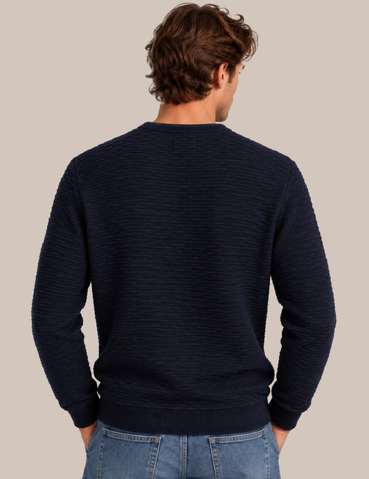 MAGLIA GIROCOLLO CON LAVORAZIONE GEOMETRICA - back - 002