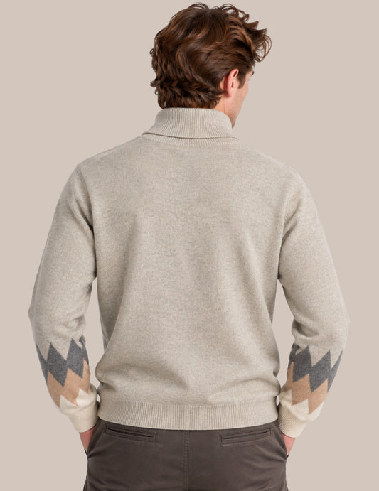 MAGLIA DOLCEVITA CON FANTASIA INTARSIATA - back - 002