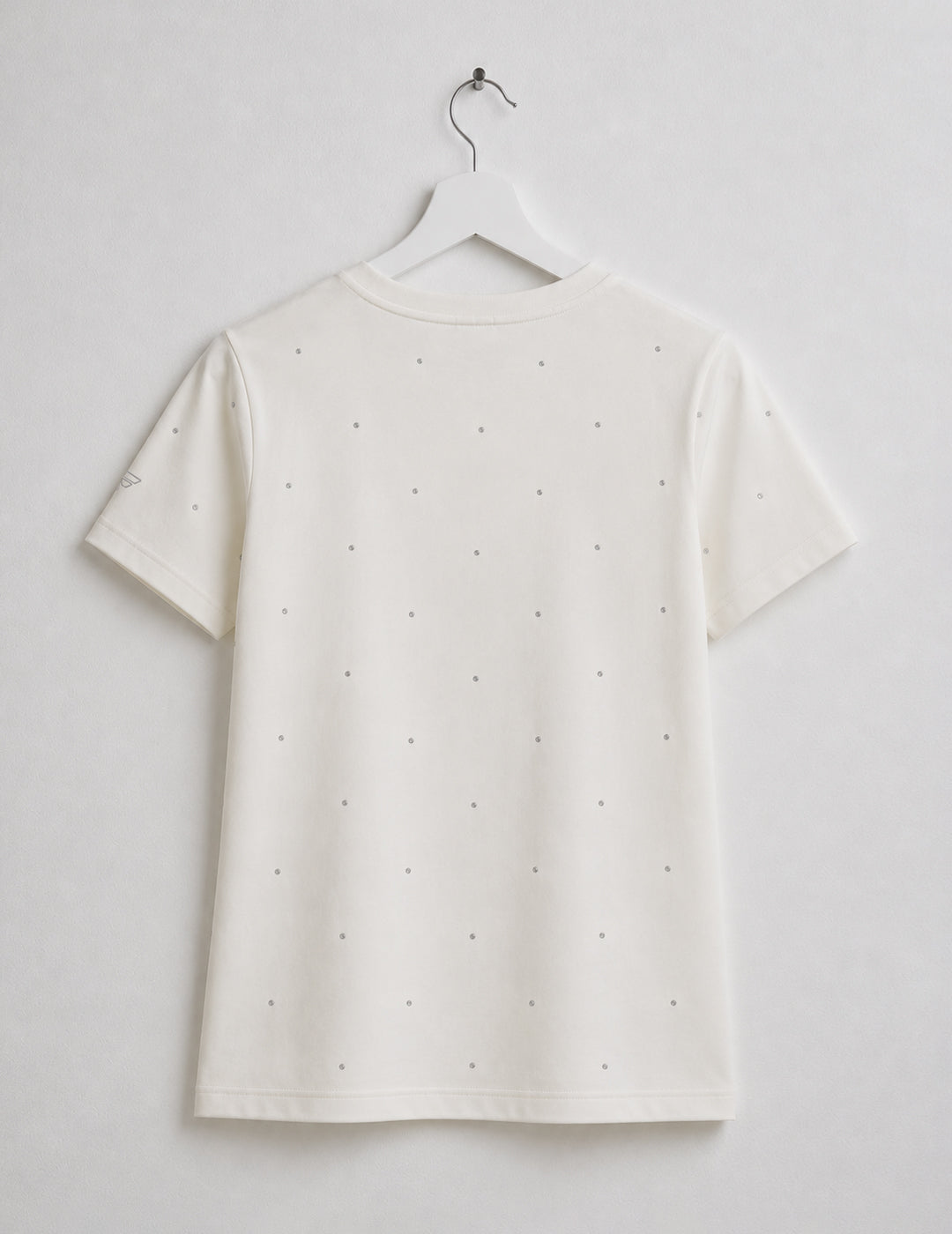 Crew Neck T-Shirt with Shiny Details woman off white fw26s01tg cc-a0002 T-SHIRT M/M G/C UNITO WOMAN