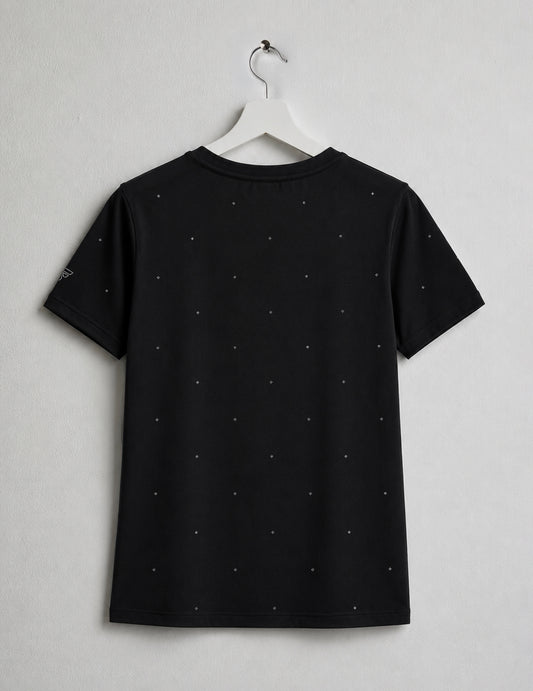T-shirt girocollo con dettagli luminosi - back - 002