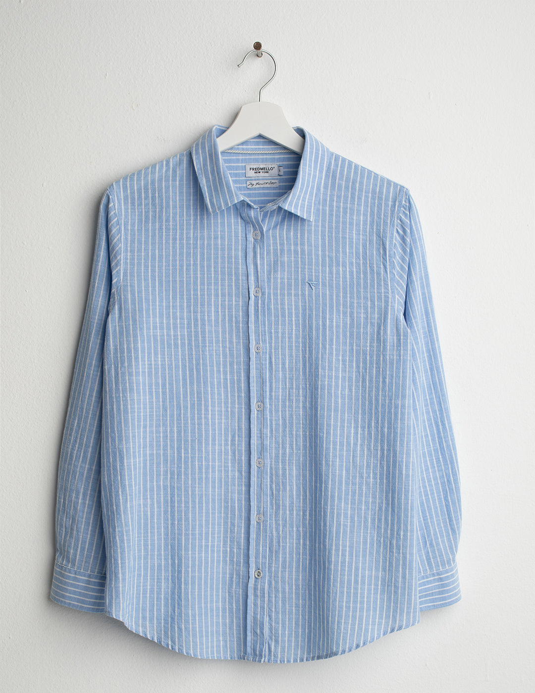 Camicia a manica lunga a righe donna light blue fw26s07ct cc-a1001 CAMICIA M/L TINTOFILO WOMAN