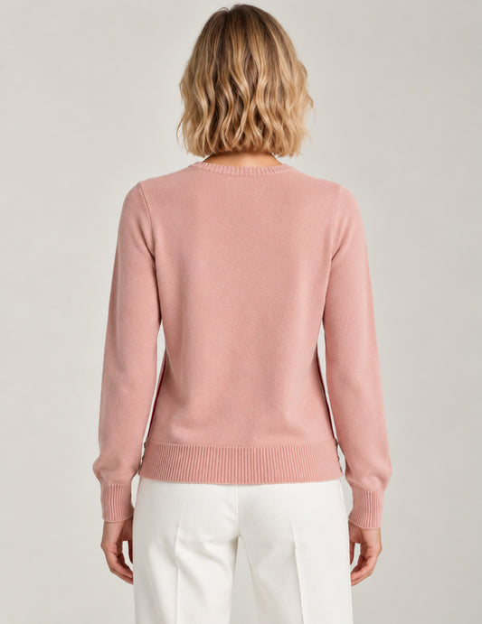 MAGLIA GIROCOLLO CON DETTAGLI A CONTRASTO - back - 002