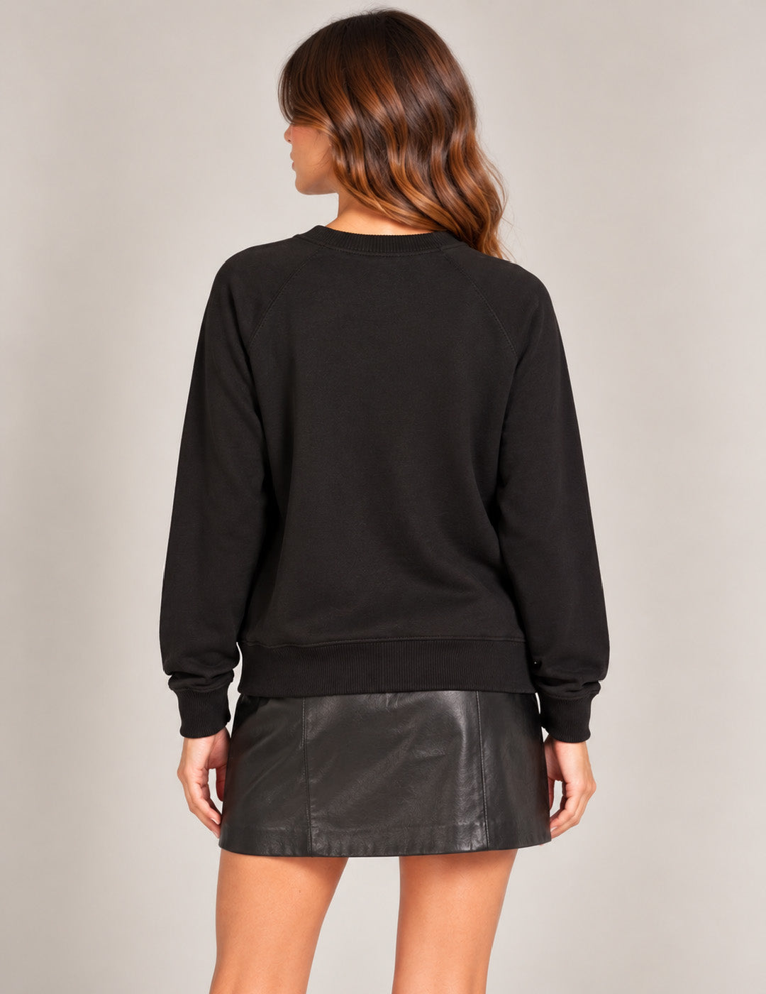 FELPA CON STAMPA LAMINATA E CASTONI RICAMATI donna black fw26w02fg cc-a0951 FELPA M/L G/C UNITO WOMAN