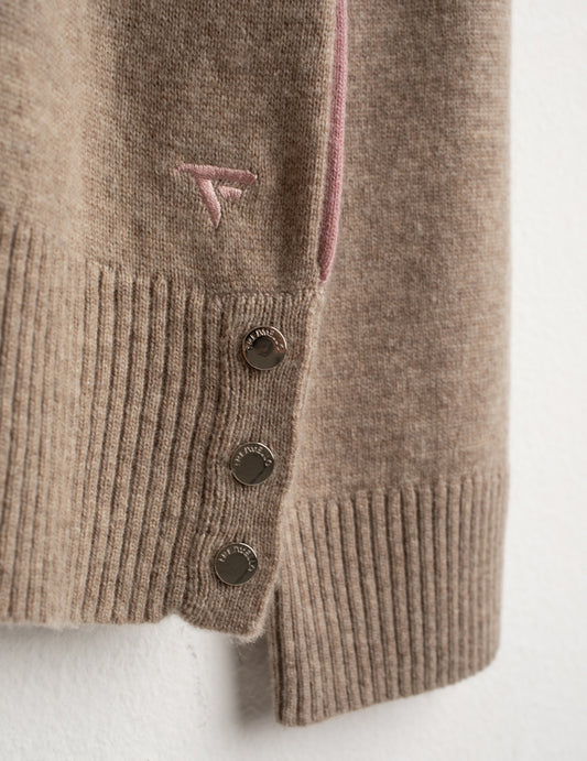 MAGLIA DOLCEVITA CON DETTAGLI A CONTRASTO - back - 002