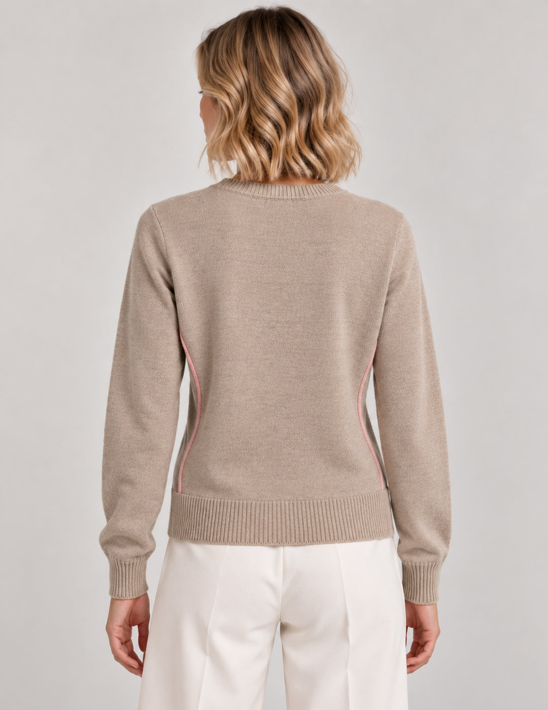 CARDIGAN CON CHIUSURA A NASTRINI donna beige fw26w04mk cc-a0101 MAGLIA M/L CARDIGAN UNITO WOMAN