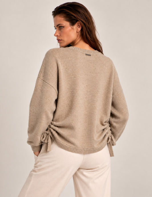 MAGLIA GIROCOLLO CON MICRO-PAILLETTES - back - 002