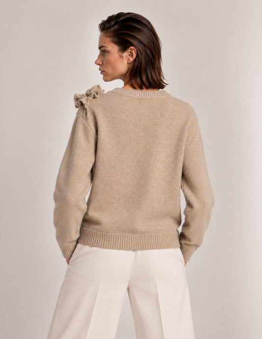 MAGLIA GIROCOLLO CON MICRO-PAILLETTES - back - 002