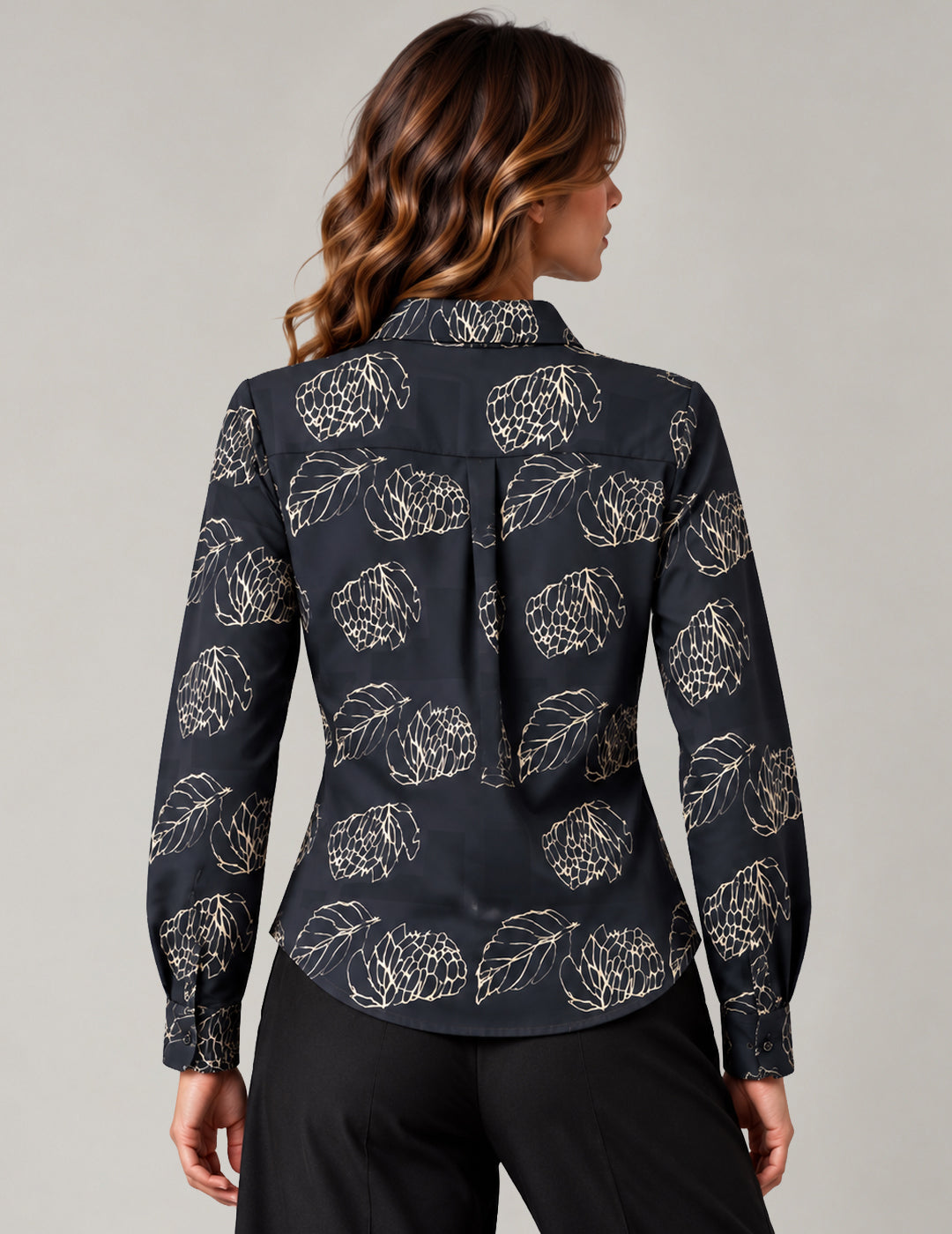 PRINTED SATIN SHIRT WITH LOW CUFFS woman night fw26w21cs cc-a0614 CAMICIA M/L STAMPATA WOMAN