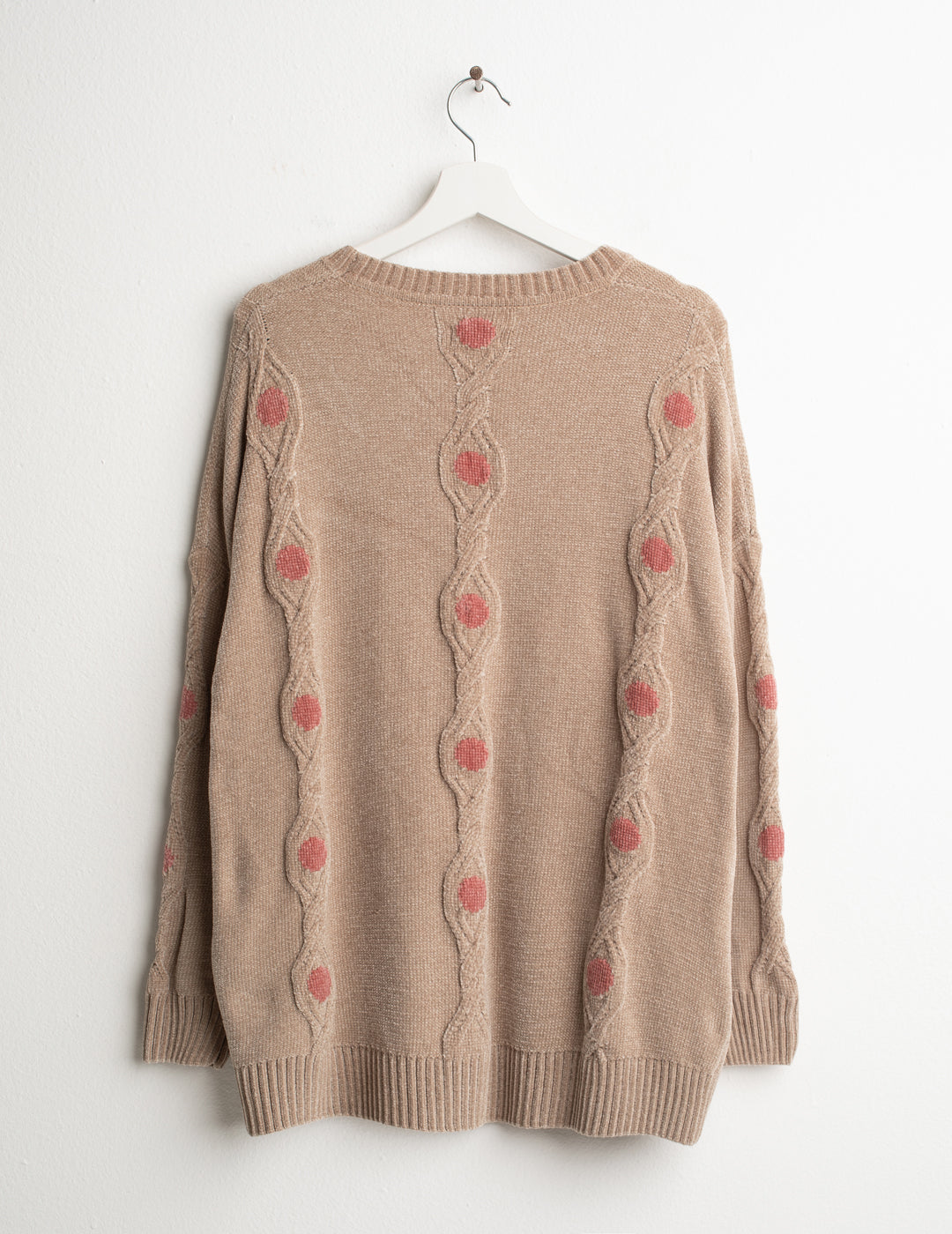 MAGLIA GIROCOLLO IN CINIGLIA CON LAVORAZIONE A TRECCE donna beige fw26w21mg cc-a0101 MAGLIA M/L G/C UNITO WOMAN