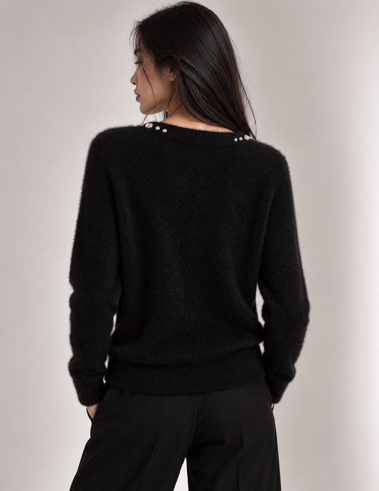 CARDIGAN CON BOTTONI GIOIELLO - back - 002