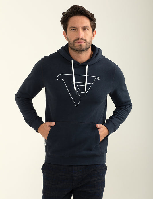 Felpa con cappuccio collezione N.Y.C. Athletic uomo blue fm24w01fc cc-a0601