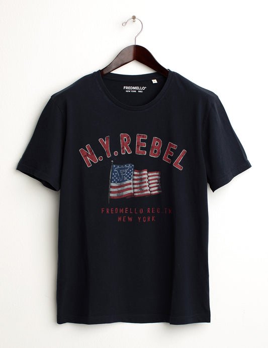 T-shirt girocollo a manica corta uomo blue fm24w10tg cc-a0601