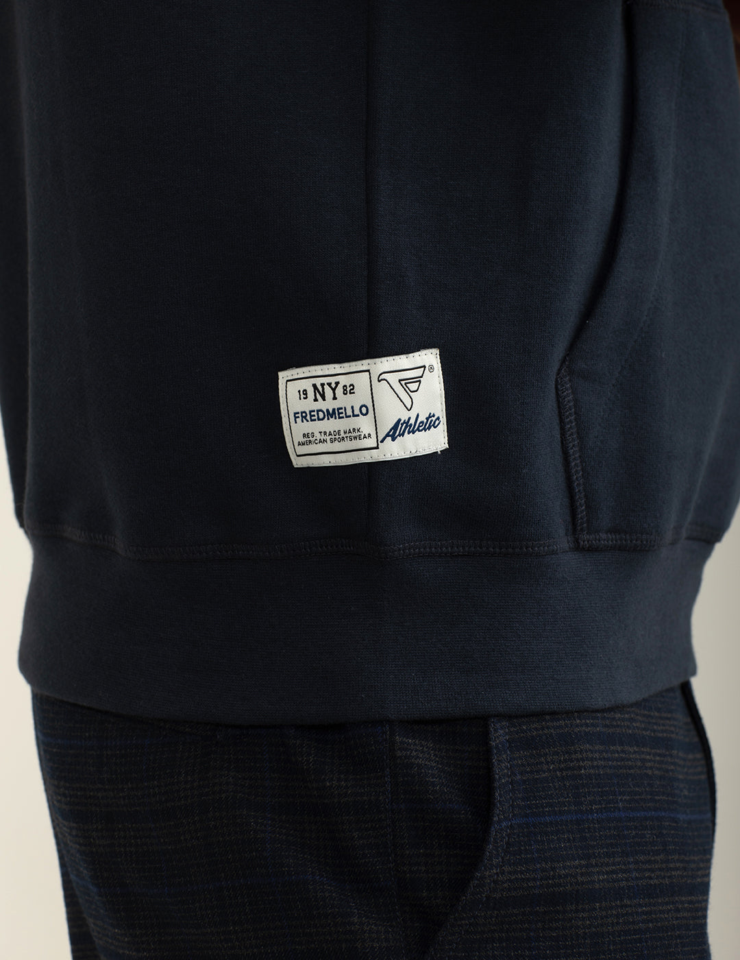 Felpa con cappuccio collezione N.Y.C. Athletic uomo blue fm24w01fc cc-a0601 Felpa con cappuccio collezione N.Y.C. Athletic