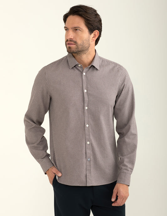 Camicia in flanella con fantasia stampata allover uomo must fm24w12cs cc-a0306