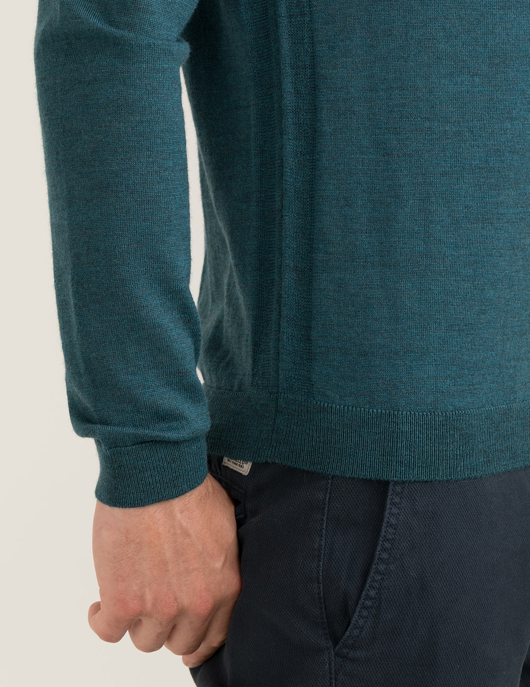 Maglia girocollo a maniche lunghe uomo petrol fm24w01mg cc-a0810 Maglia girocollo a maniche lunghe