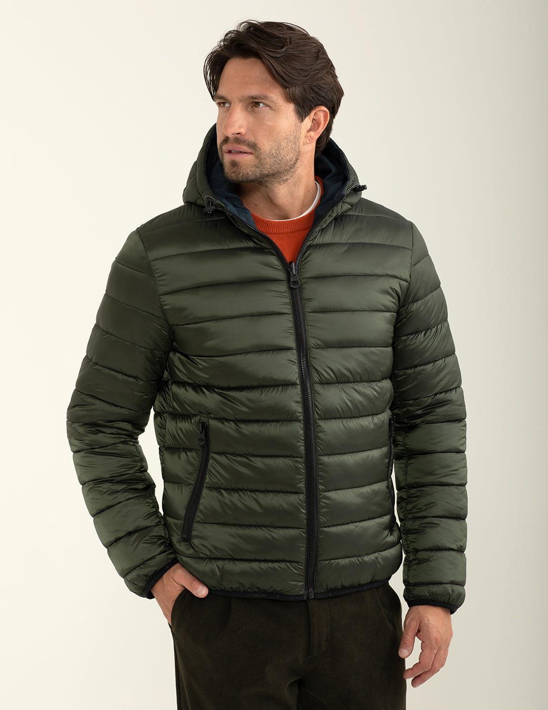 Giubbotto reversibile bicolore con cappuccio uomo blue fm24w12ku cc-a0601 Giubbotto reversibile bicolore con cappuccio