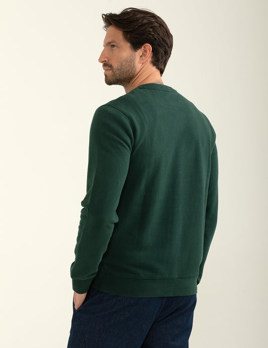 Felpa girocollo logo in outline stampato - back - 002
