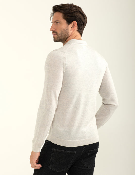 Polo in maglia a maniche lunghe - back - 002