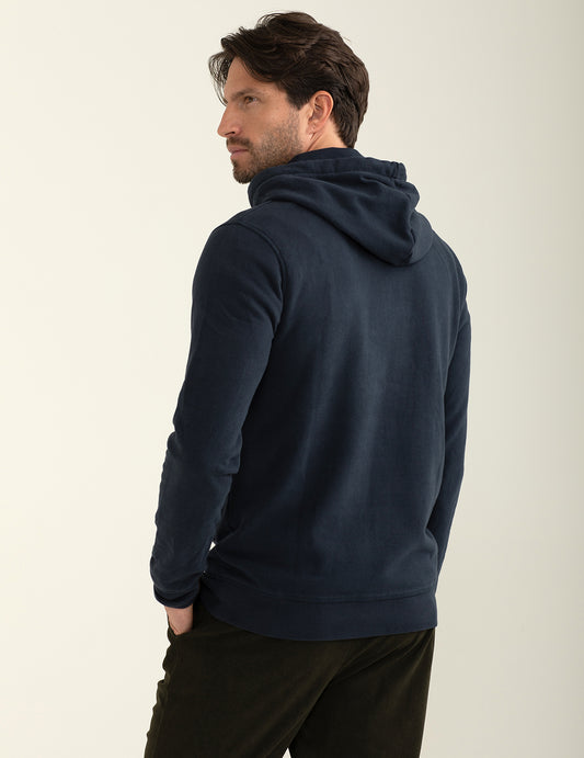 Felpa con cappuccio stile college - back - 002