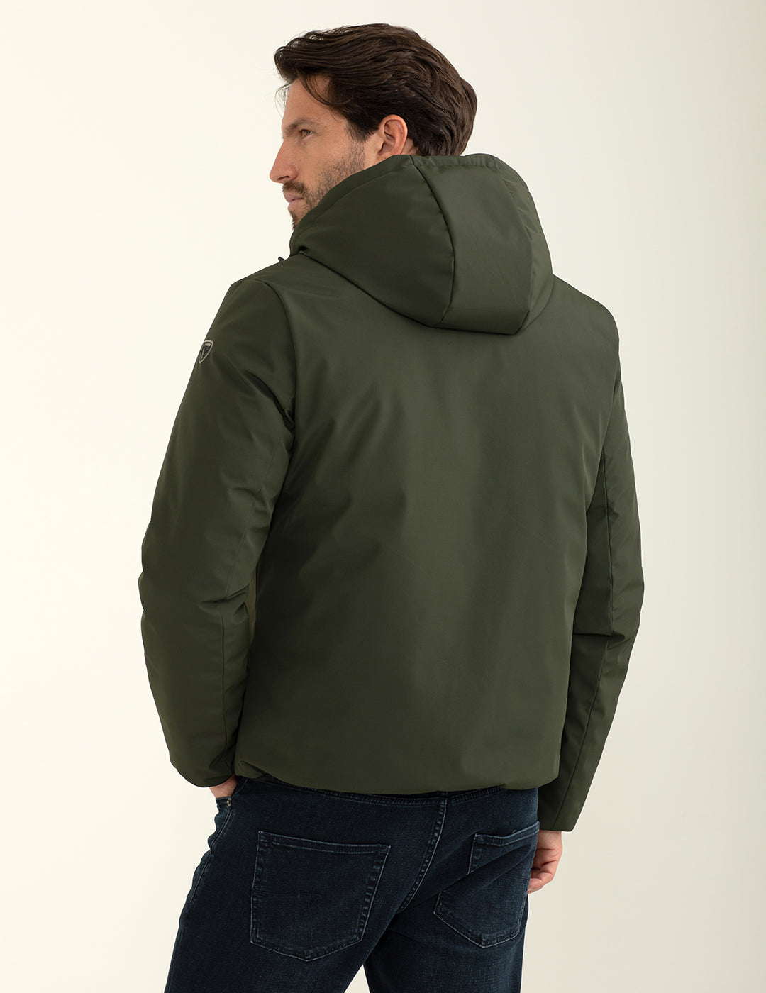 Giubbotto reversibile bicolore con cappuccio uomo army fm24w12ku cc-a0804 Giubbotto reversibile bicolore con cappuccio