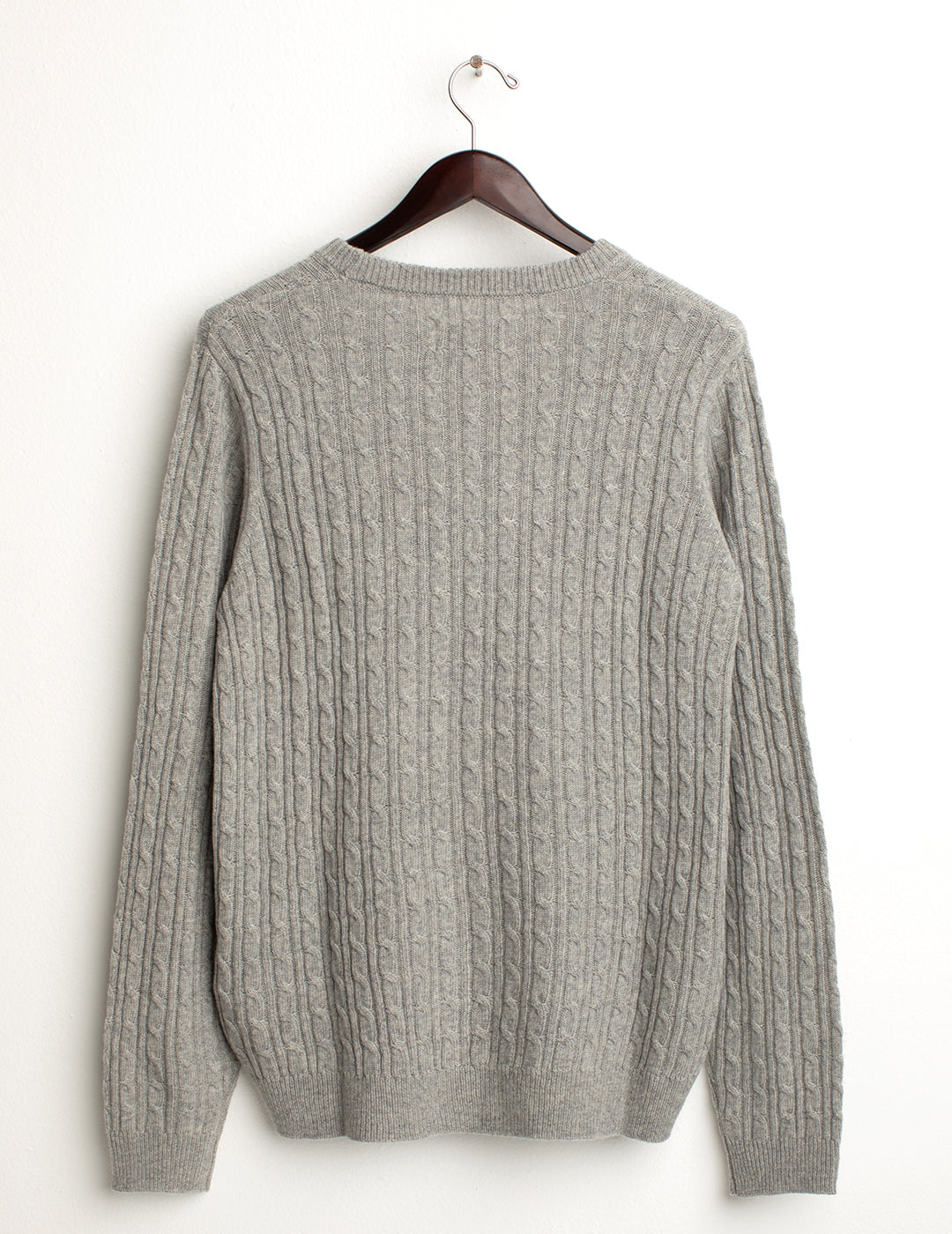 Maglia girocollo a maniche lunghe uomo ivory melange fm24w33mg cc-a0911 Maglia girocollo a maniche lunghe