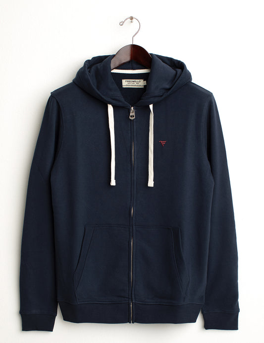 Felpa full-zip con cappuccio 