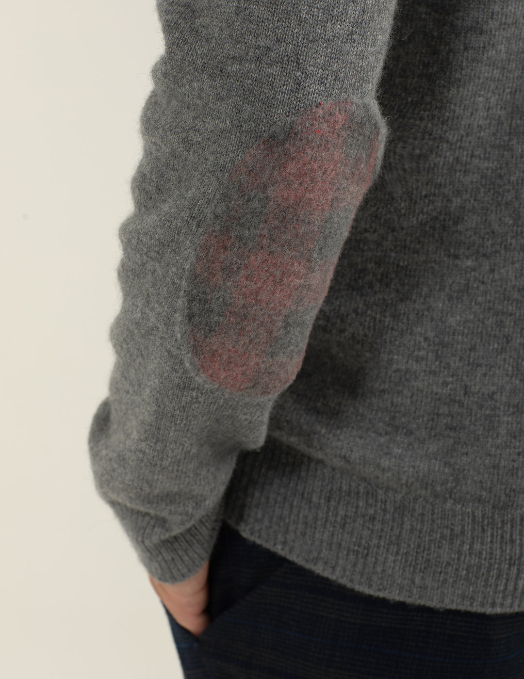 Maglia girocollo in lambswool e poliammide uomo gray melange fm24w34mg cc-a0901 Maglia girocollo in lambswool e poliammide