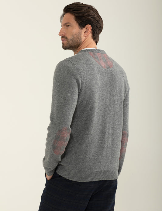Maglia girocollo in lambswool e poliammide - back - 002