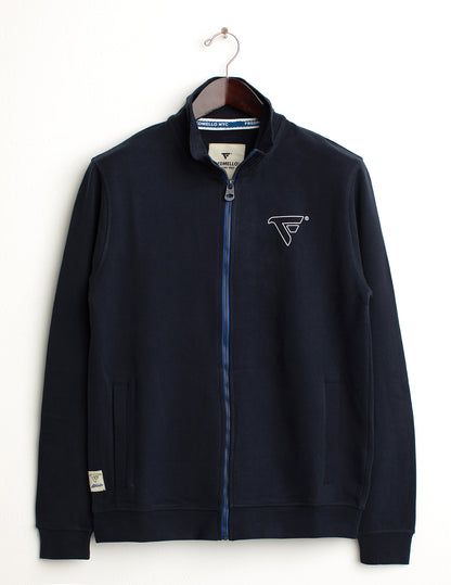 Felpa full-zip con collo alto