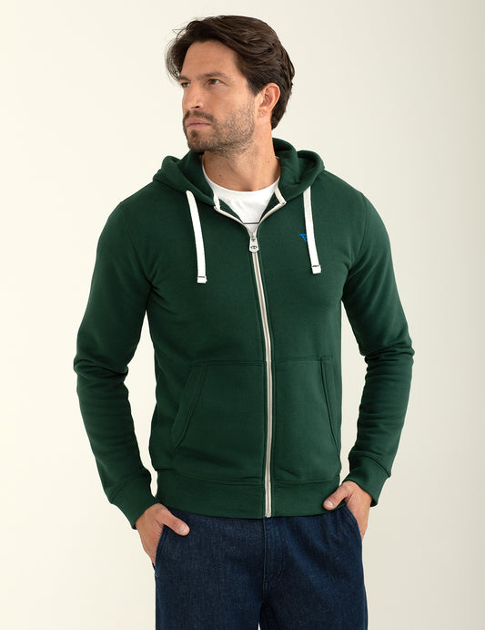 Felpa full-zip con cappuccio 