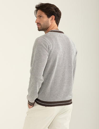 Maglia girocollo fantasia