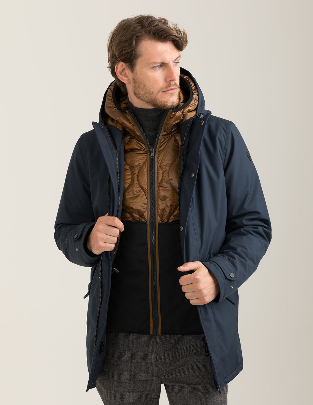Parka 3 in 1 versatile uomo blue fm24w04ku cc-a0601 Parka 3 in 1 versatile