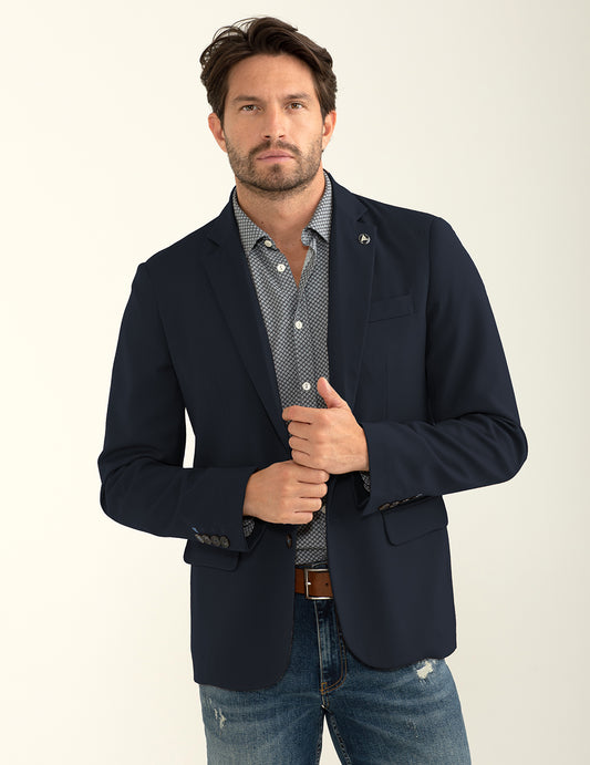 Giacca monopetto in misto viscosa uomo blue fm24w05bu cc-a0601