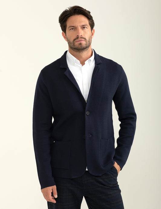 Giacca monopetto in maglia - back - 002