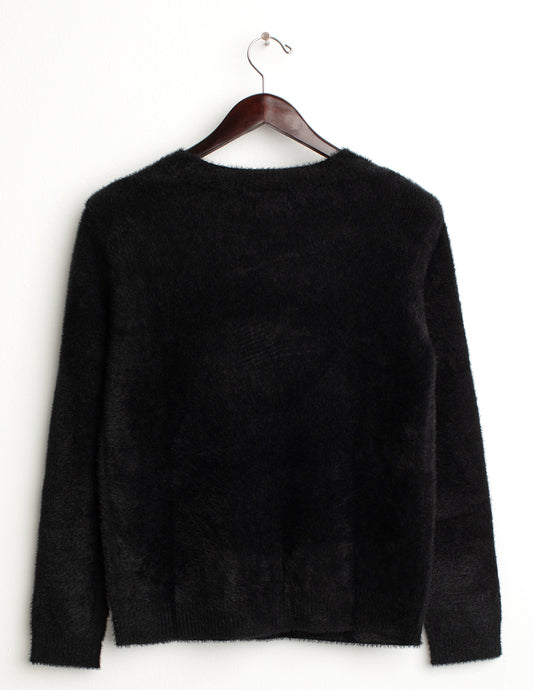 Cardigan con filato effetto pelliccia - back - 002