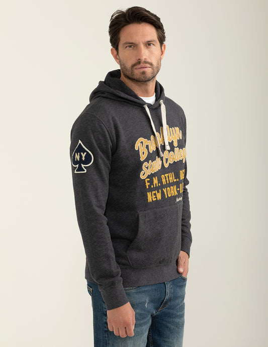 Felpa con cappuccio stile casual - back - 002