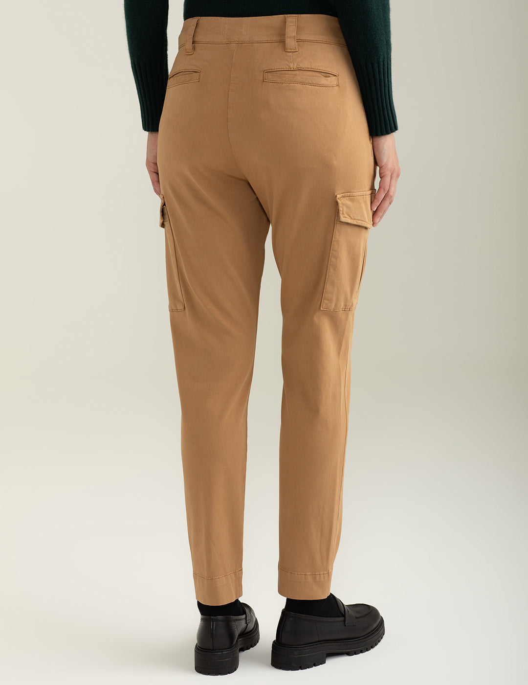 Stretch gabardine pocketed pants woman camel fw24w10pu cc-a0252 Stretch gabardine pocketed pants