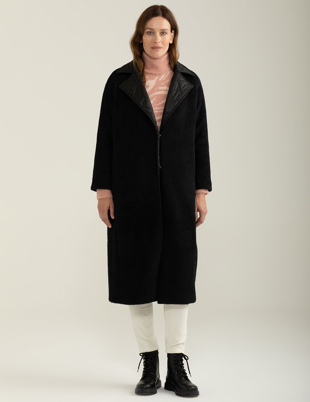 Cappotto reversibile donna black fw24w12ku cc-a0951 Cappotto reversibile